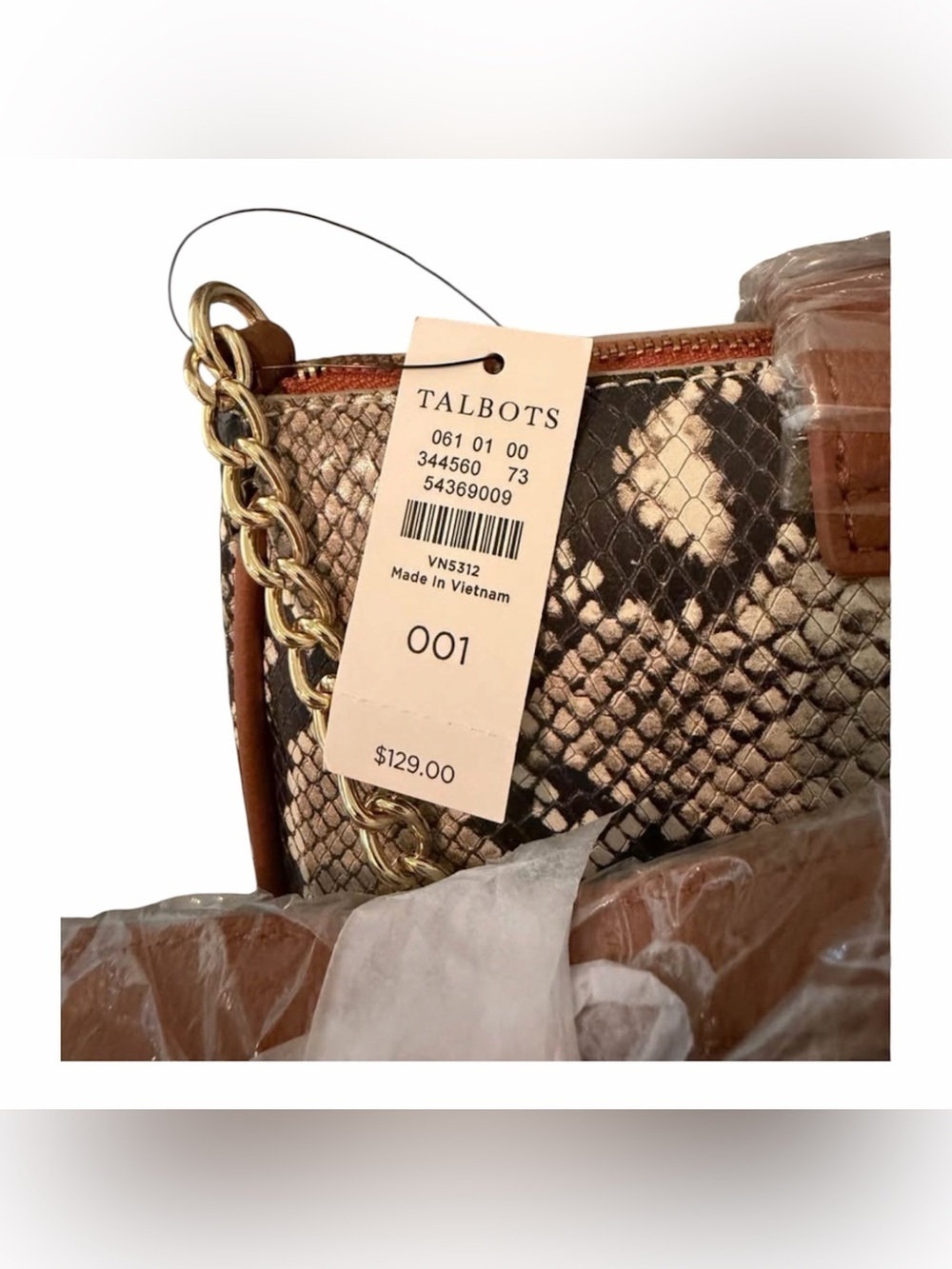 Talbots Snake-Print Crossbody Bag - Picture 4 of 4